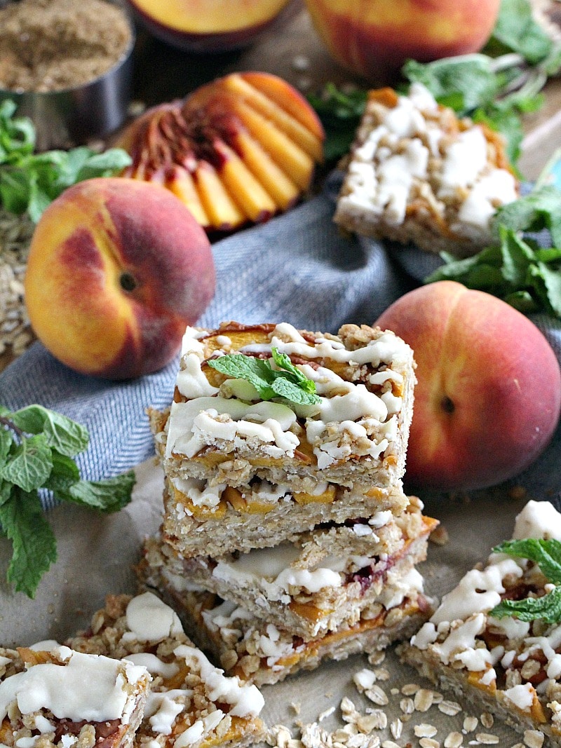 Gluten Free Peach Cobbler Bars