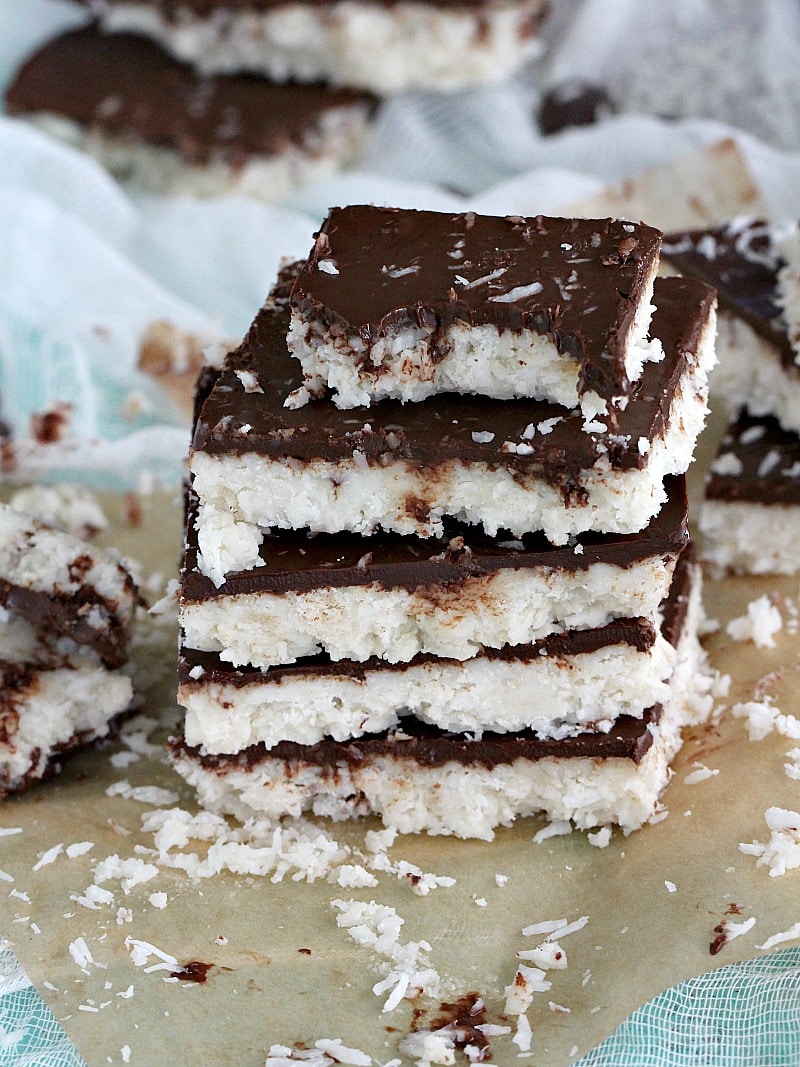 Paleo Coconut Crack Bars - Vegan, No Bake [video] - S&SM