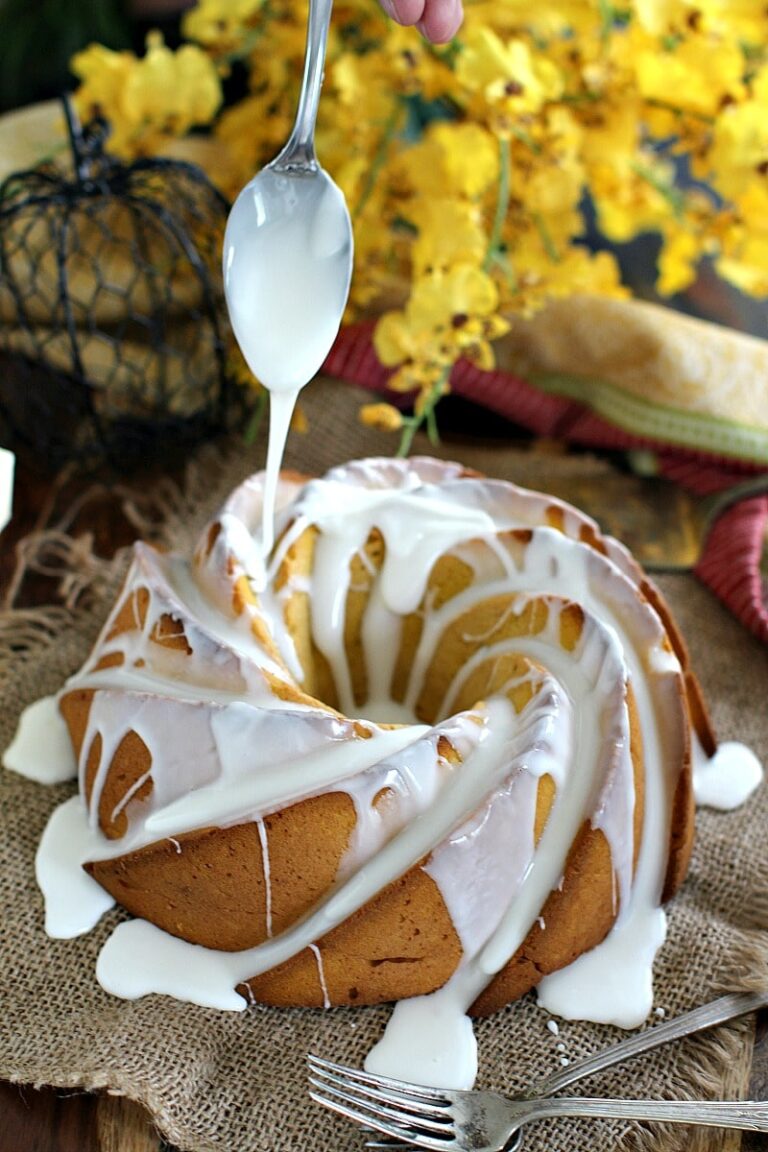 Pumpkin Butter Cake with Rum Glaze