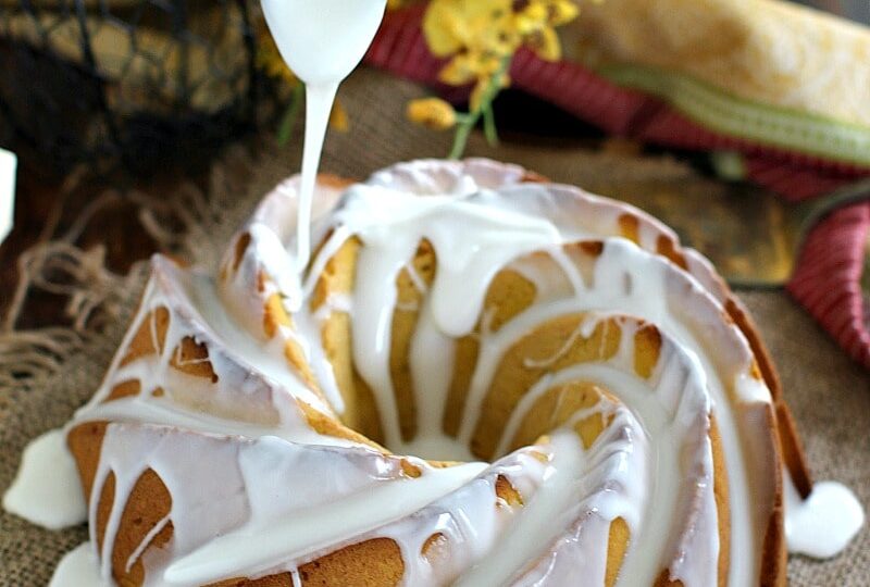 Pumpkin Butter Cake with Rum Glaze