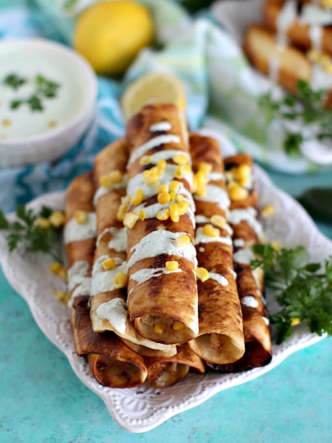 BBQ Chicken Taquitos with Sweet Corn Sweet and Savory Meals