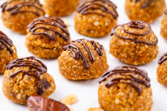 No-bake peanut butter truffles.