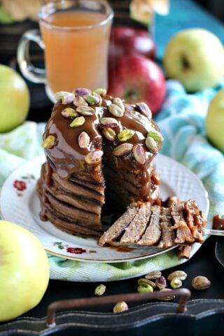 Pistachio Caramel Apple Butter Pancakes 8