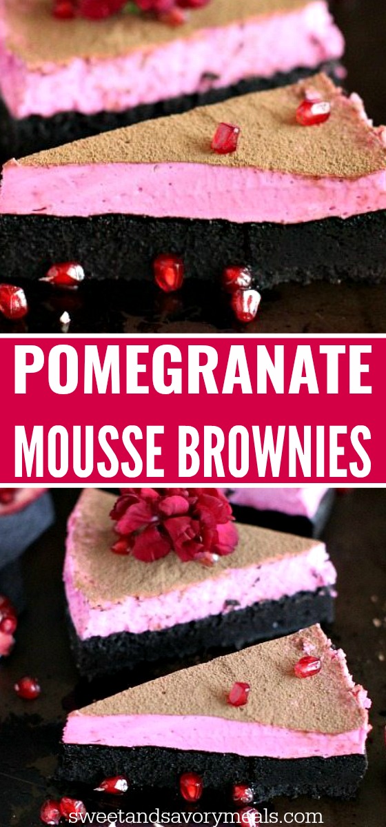 Pomegranate Mousse Brownies