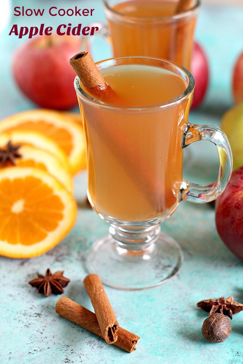 Slow Cooker Apple Cider With Cinnamon - Sweet and Savory Meals