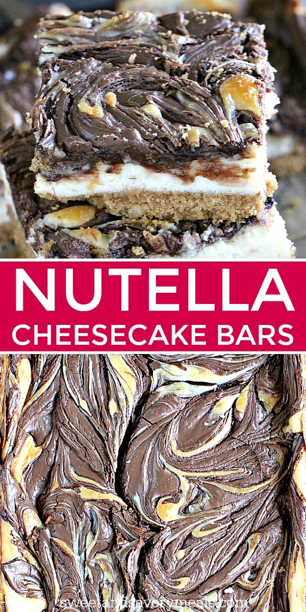 Nutella Cheesecake Bars