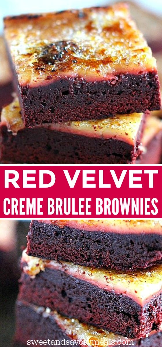 Red Velvet Creme Brûlée Brownies