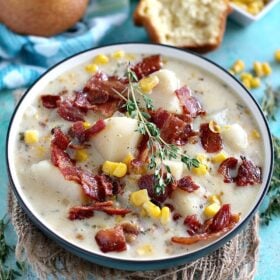 Slow Cooker Corn Chowder with Bacon