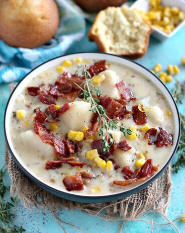 Slow Cooker Corn Chowder with Bacon