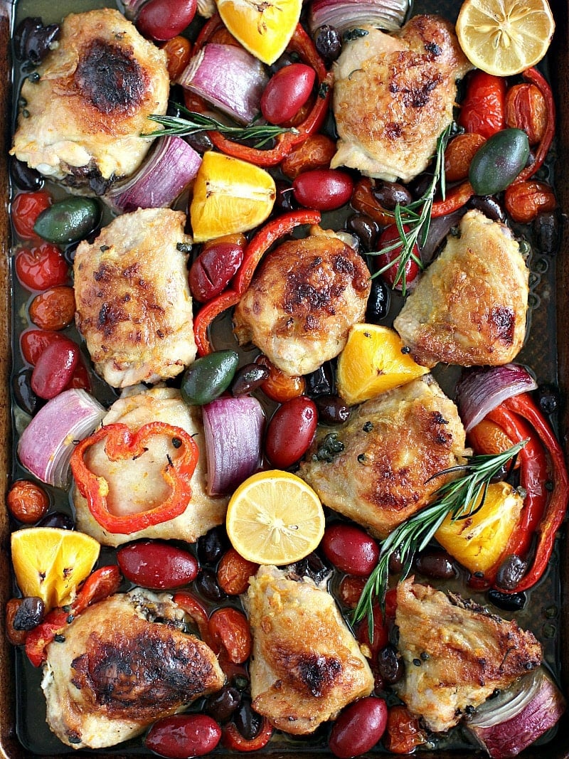 One Pan Mediterranean Chicken - Sweet and Savory Meals