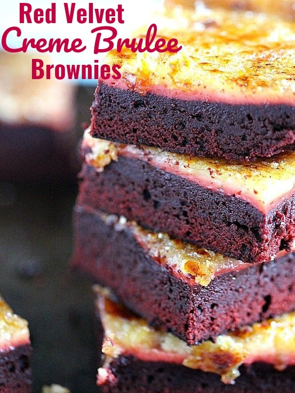 Red Velvet Creme Brûlée Brownies