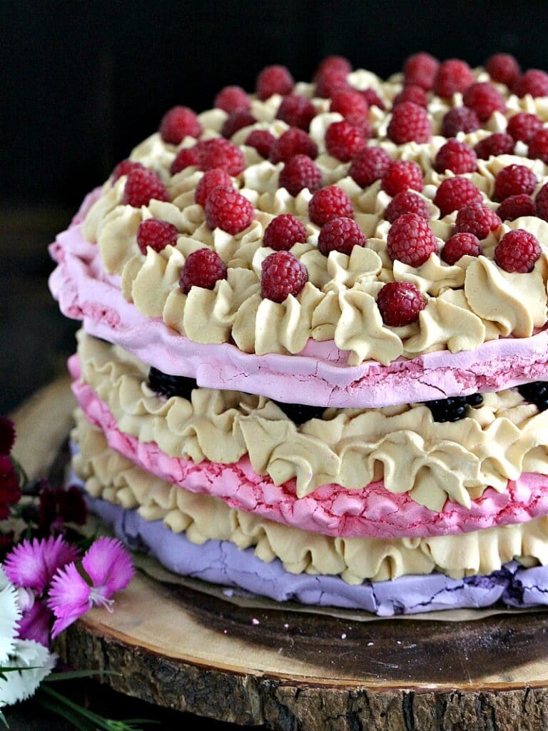 Ombre Meringue Cake