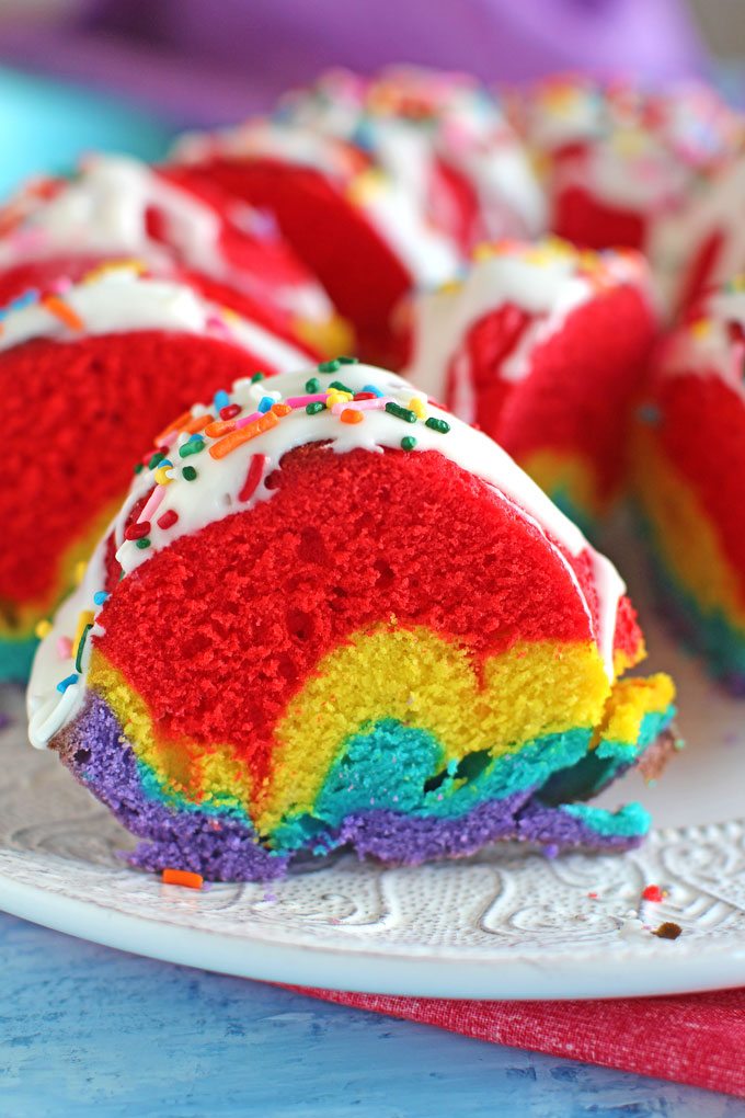 Instant Pot Rainbow Bundt Cake  Instant pot recipes, Bundt cake