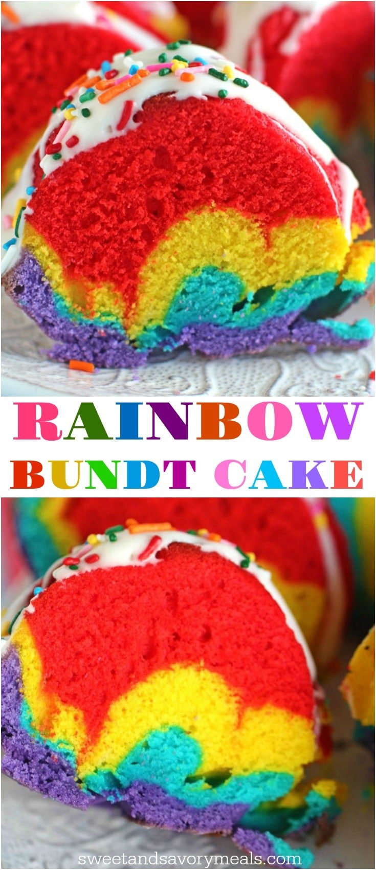 Rainbow Bundt Cake is very easy and fun to make, the gorgeous colors make the cake festive and perfect for a special occasion.