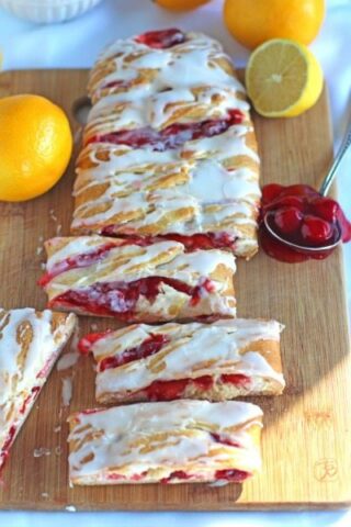 Lemon Cherry Cheese Danish Recipe is very easy to make with puff pastry, ready in 30 minutes, with delicious lemon and cherry flavors!