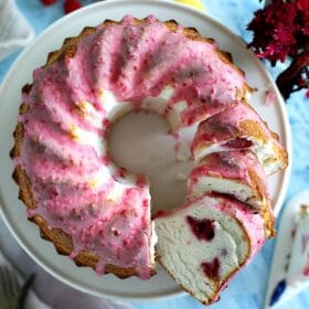 Raspberry Angel Food Cake