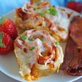 Bacon Ham Cheese Rolls are so easy to make using pizza dough or crescent dough, stuffed with bacon, ham and cheddar cheese these are perfect for brunch.