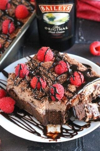 Chocolate Baileys Poke Cake