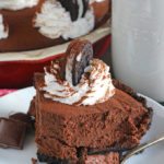 Silky smooth and creamy this No Bake Chocolate Pie is rich and delicious, full of chocolate flavor in a no bake Oreo crust.