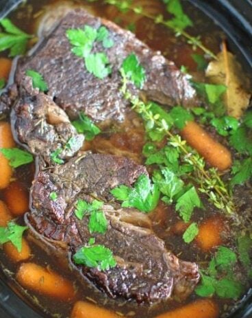 Slow Cooker Pot Roast with Red Wine