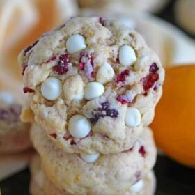 Lemon Raspberry Cookies are so tender and butter that they melt in your mouth. Loaded with white chocolate chips, lemon zest and sweet raspberries.