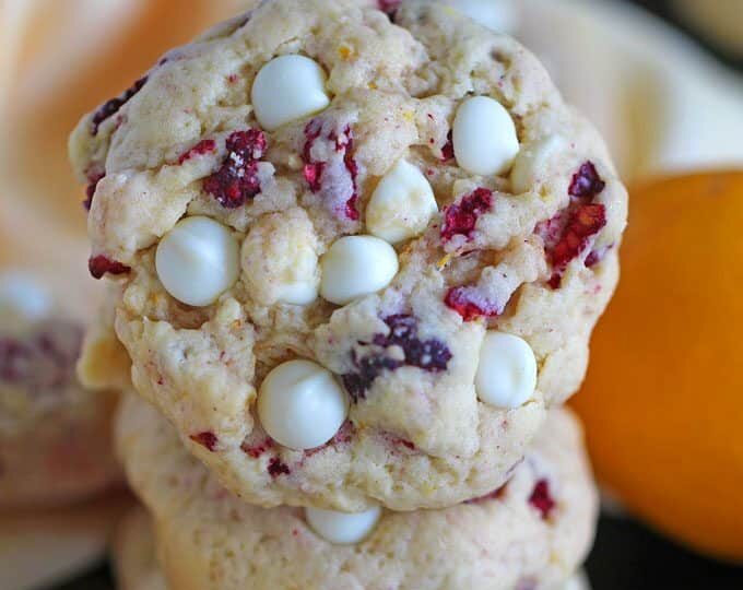 Lemon Raspberry Cookies are so tender and butter that they melt in your mouth. Loaded with white chocolate chips, lemon zest and sweet raspberries.