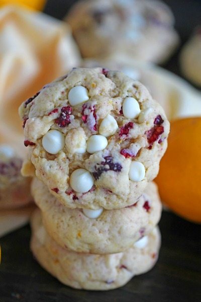 White Chocolate Lemon Raspberry Cookies