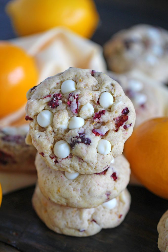 Lemon Raspberry Cookies are so tender and buttery that they melt in your mouth. Loaded with white chocolate chips, lemon zest and sweet raspberries.