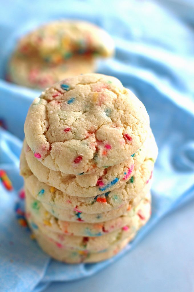 Funafuti Cake Mix Cookies loaded with walnuts, raisins and white chocolate chips, are one of the easiest and most delicious ways to make bakery style Funfetti cookies.