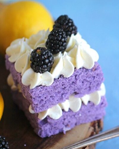 Honey Cake with Wild Violet Custard — Stevie Storck