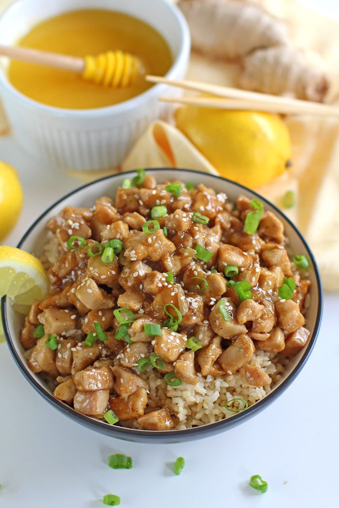 Healthy Honey Lemon Chicken Bowl