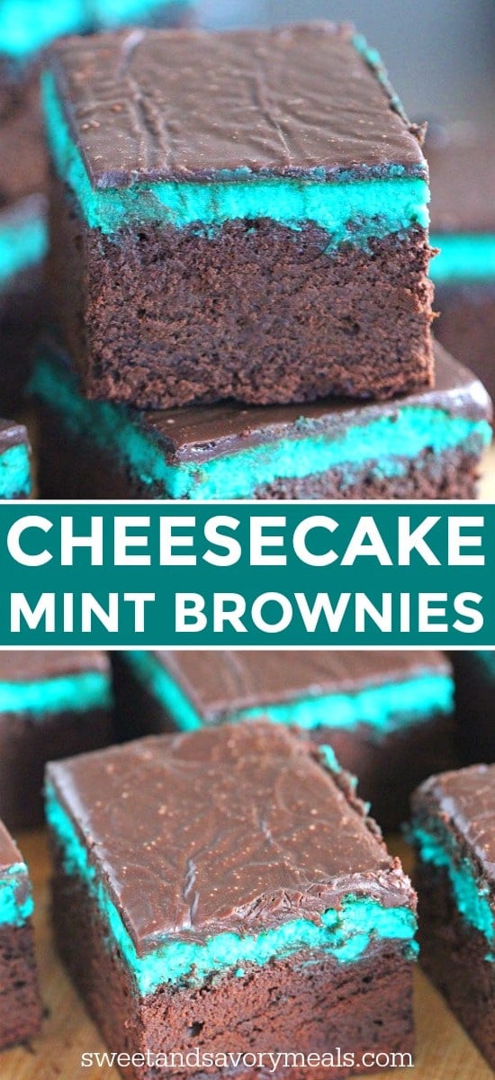 Cheesecake Mint Brownies