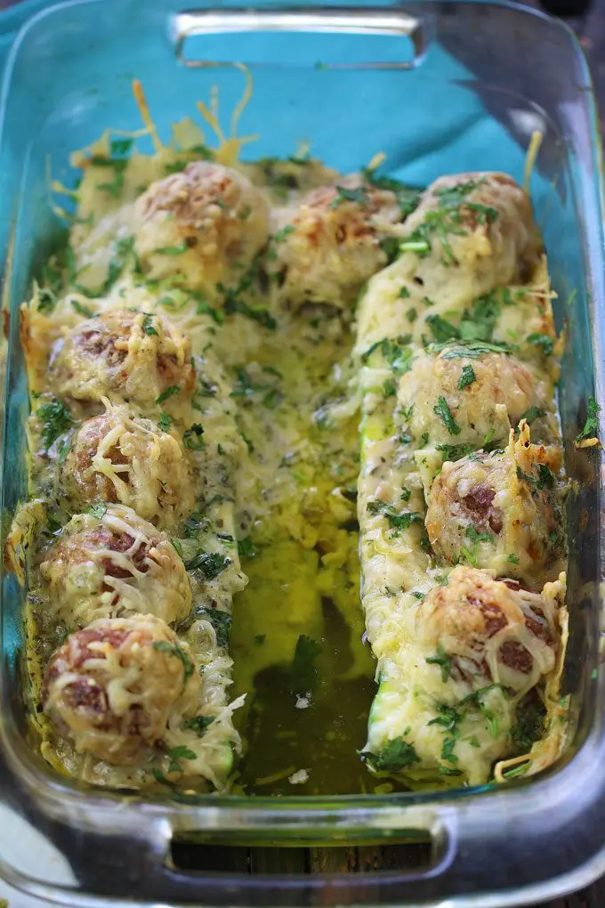 Meatball Zucchini Boats Recipe