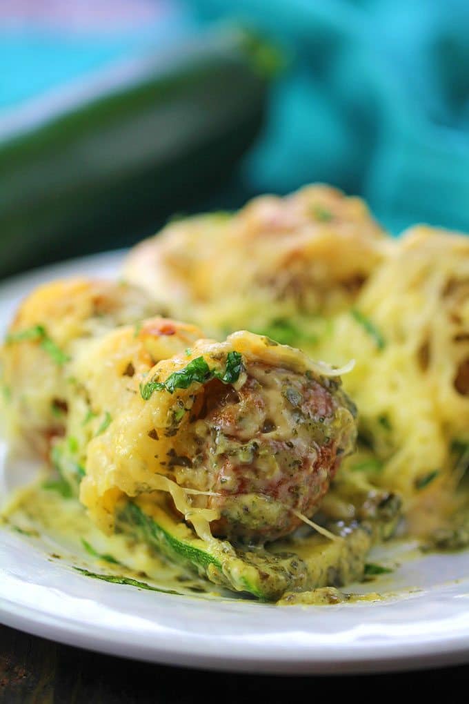 Meatball Zucchini Boats Dinner