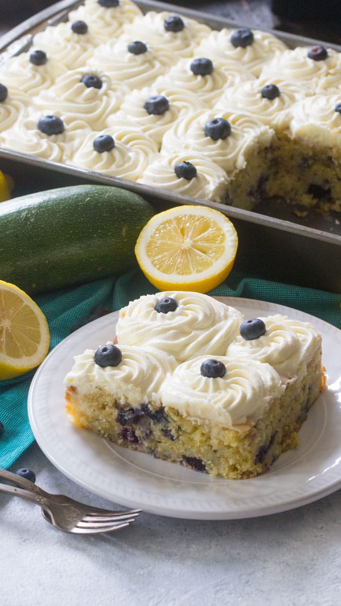 Blueberry Zucchini Poke Cake Recipe