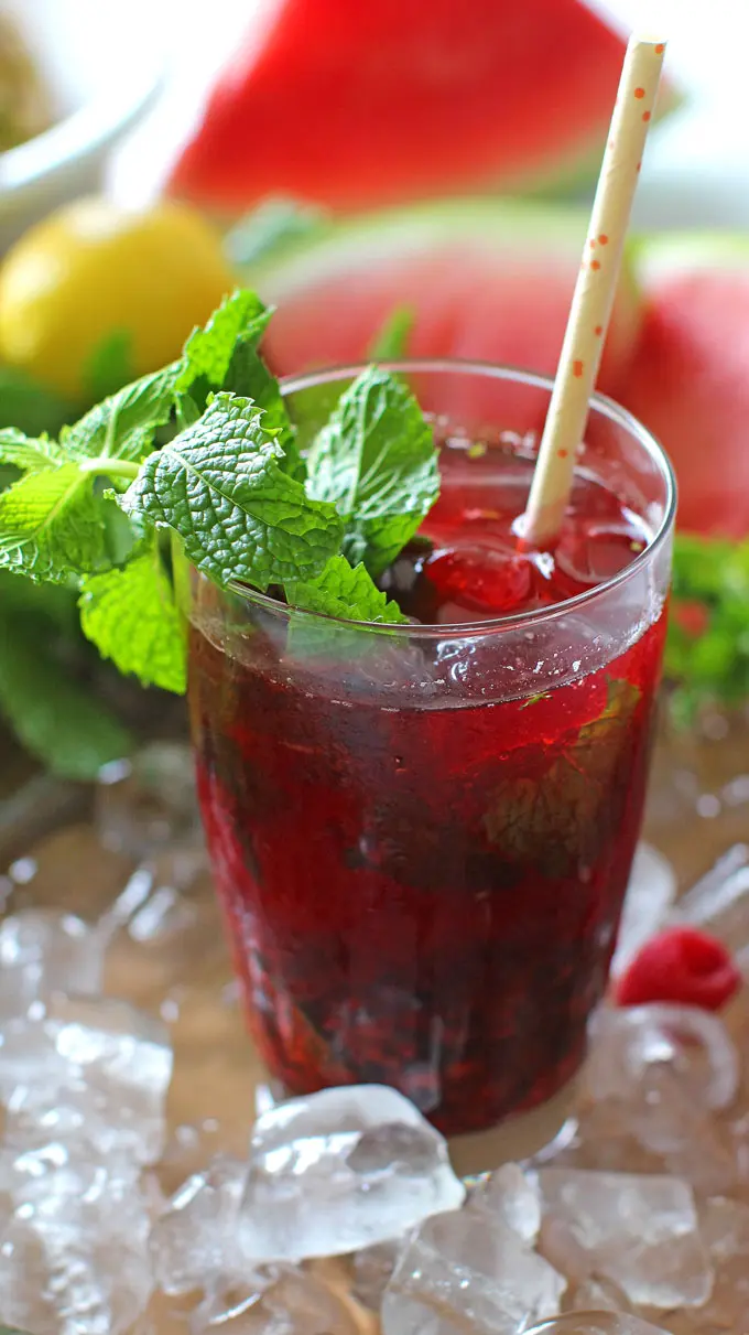 Fruit Mojitos are so easy to make, they are also pretty and refreshing, the perfect summer drink. Blackberry Mojito made with sugar roasted blackberries.