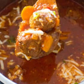 Instant Pot Italian Meatball Soup is easily made in one pot in your Instant Pot, with accessible ingredients and in just 30 minutes.