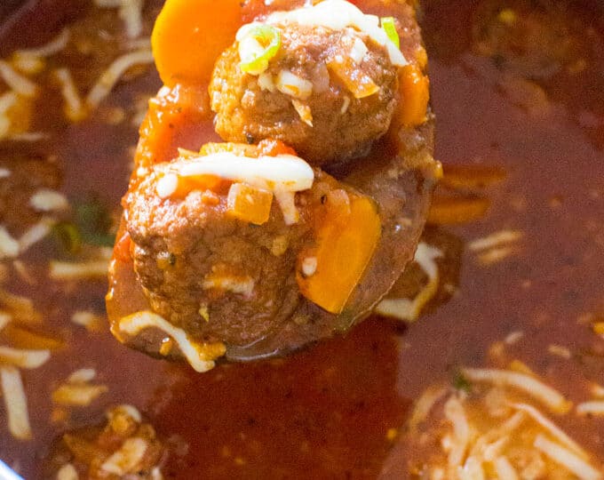 Instant Pot Italian Meatball Soup is easily made in one pot in your Instant Pot, with accessible ingredients and in just 30 minutes.
