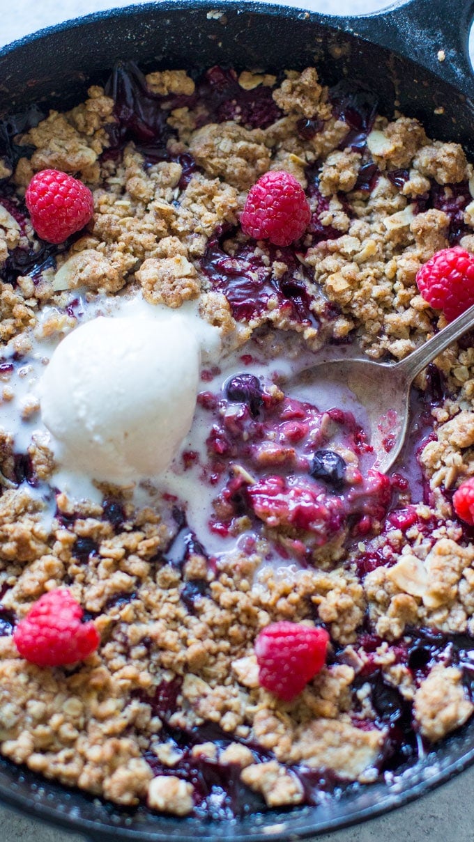 Mixed Berry Crisp is such an easy and delicious recipe that anyone can easily make. Juicy berries, under a sweet, crisp, golden crust!