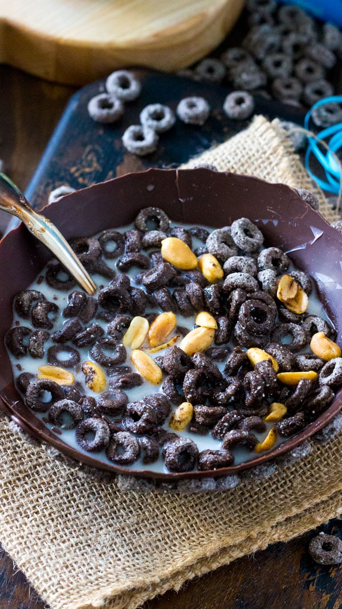 Edible Chocolate Cereal Bowl