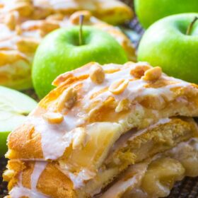 Amazing Apple Pie Danish incorporates all the great fall flavors in an easy, flaky and sweet, seasonal danish, made with cheesecake and apple pie filling.