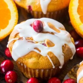 Cranberry Orange Muffins are the perfect fall flavor combo. Sweet, fluffy, with an amazing orange aroma and juicy, tart cranberries in every bite.
