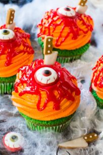Bloody Halloween Desserts like these Toxic Cupcakes, are a fun and easy way to take your Halloween treats to a new scary, delicious and fun level!