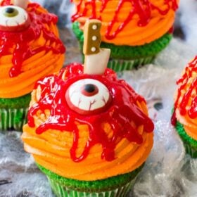 Bloody Halloween Desserts like these Toxic Cupcakes, are a fun and easy way to take your Halloween treats to a new scary, delicious and fun level!