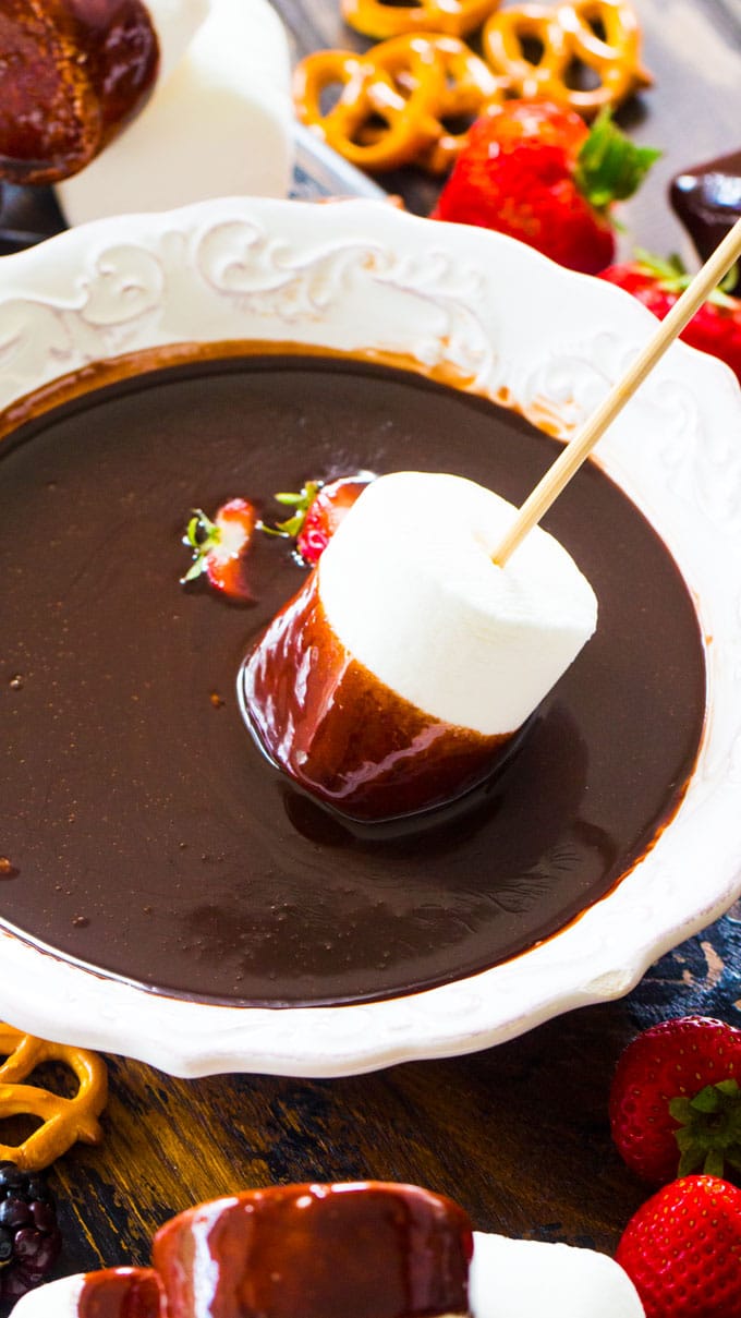 Slow Cooker Chocolate Fondue - Sweet and Savory Meals