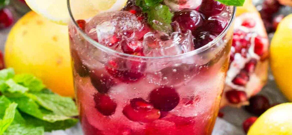 Cranberry Mocktail is the perfect fall drink, sweet and refreshing, can also be made ahead of time for your Thanksgiving feast.