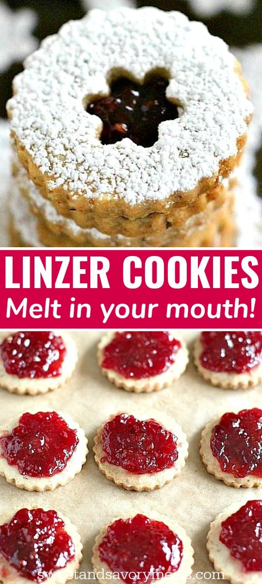 Raspberry Linzer Cookies