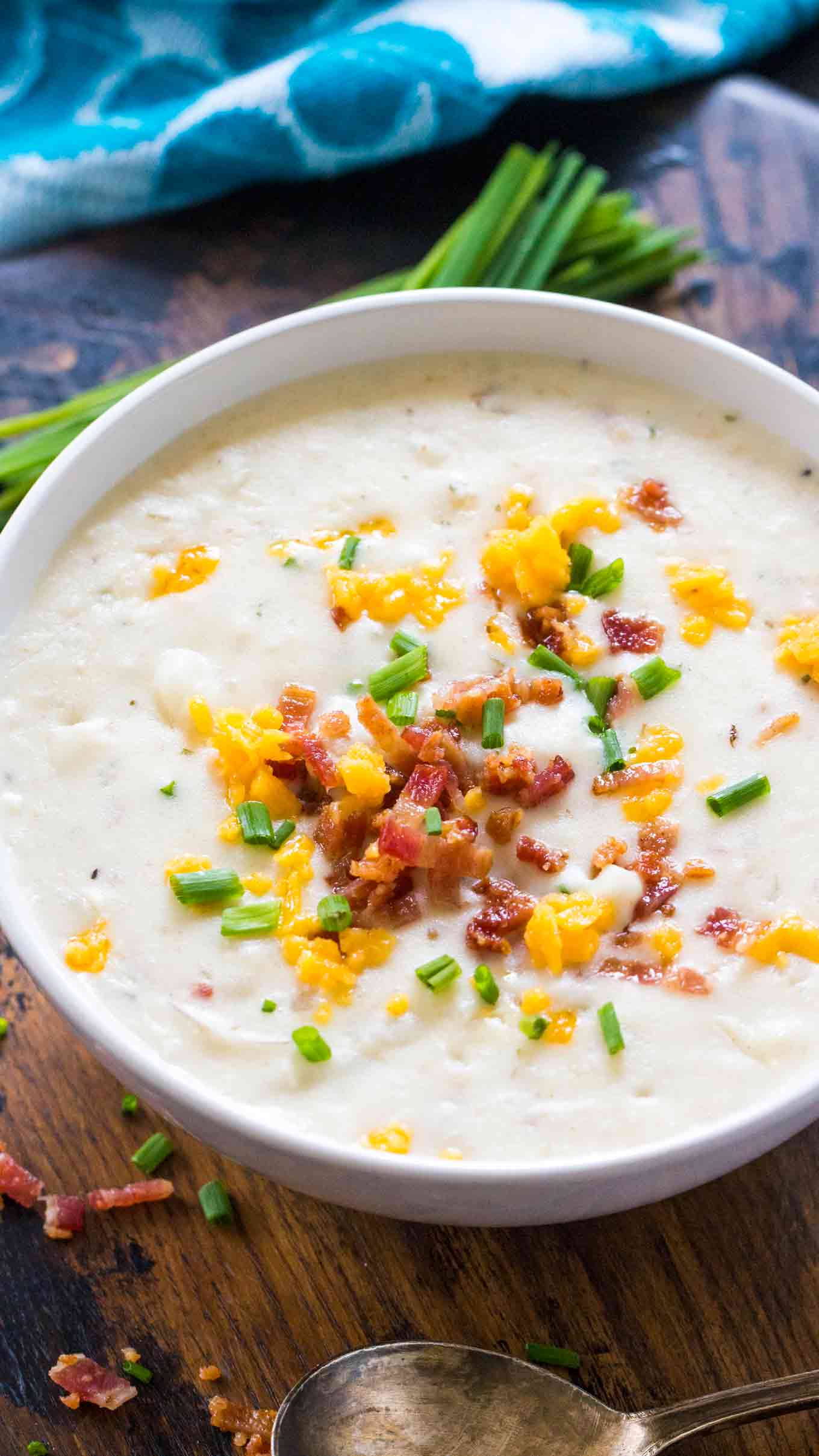 Panera Bread Baked Potato Soup Copycat [video] - Sweet and Savory Meals