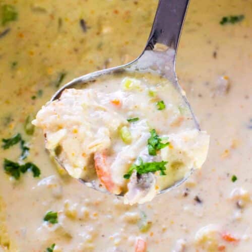 Copycat Panera Cream of Chicken and Wild Rice Soup - One Hundred