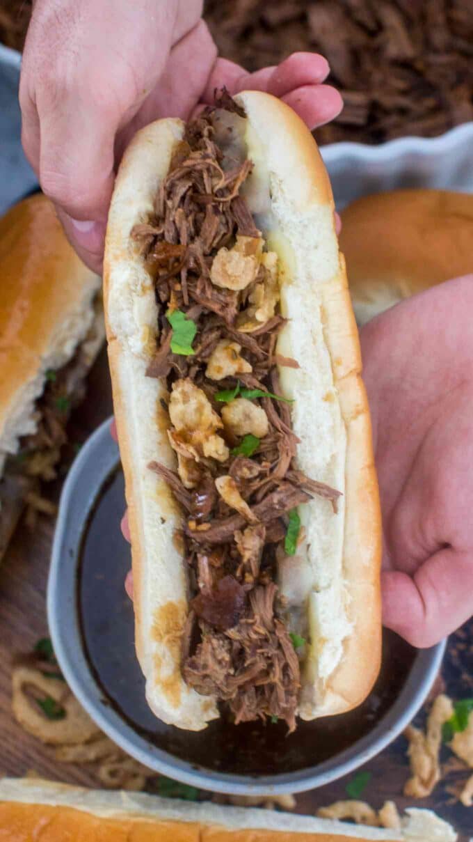 Slow Cooker French Dip Sandwiches Recipe